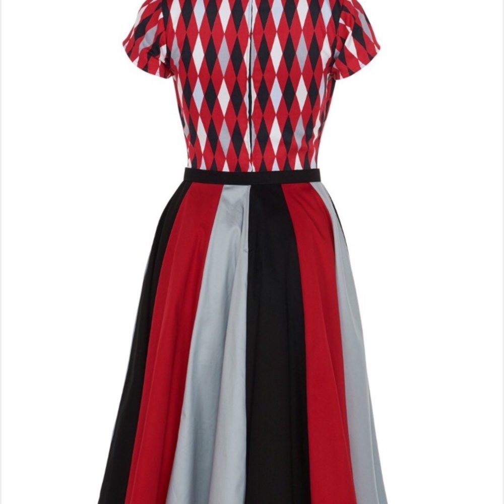 *SOLD* NWT Pinup Girl Clothing Harlequin Dress - Picture 4 of 4